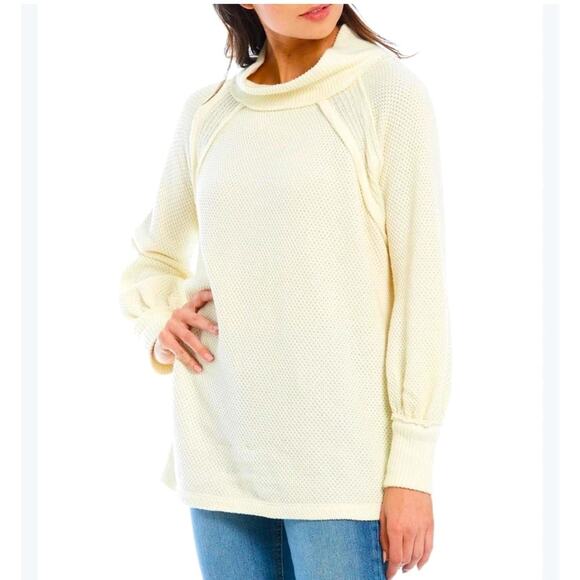 We The Free She's A Keeper Oversized Knit Cowl Neck Sweater Size XS - Picture 1 of 12